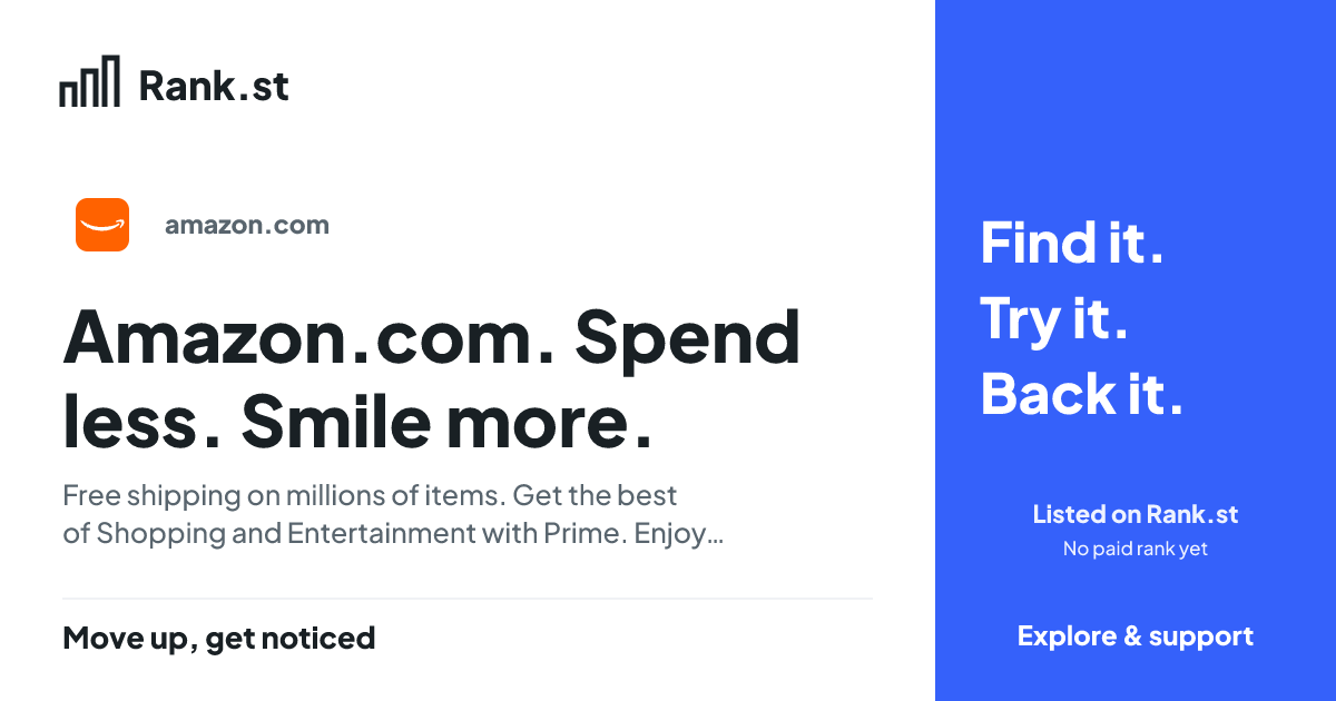 Amazon.com. Spend less. Smile more. social card preview
