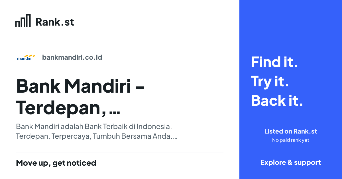 Bank Mandiri - Terdepan, Terpercaya, Tumbuh Bersama Anda social card preview