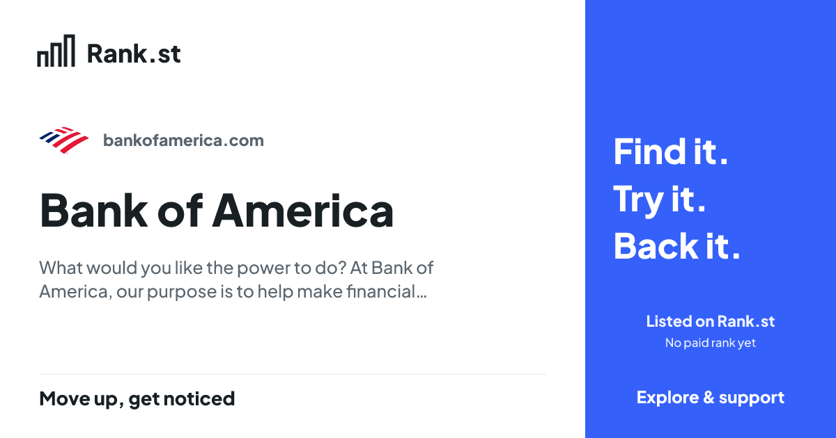 Bank of America social card preview