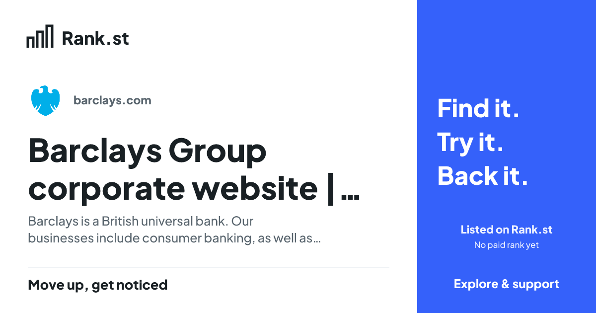Barclays Group corporate website | Barclays social card preview