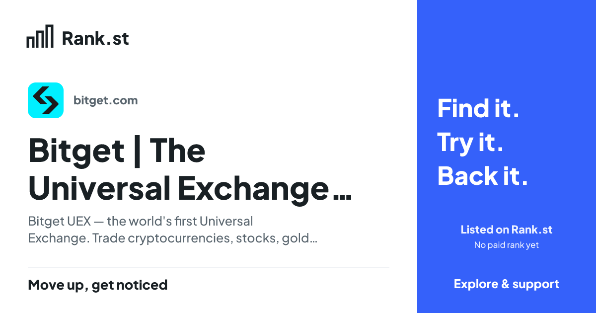 Bitget | The Universal Exchange — Trade Crypto, Stocks, Gold & Forex in One Account social card preview