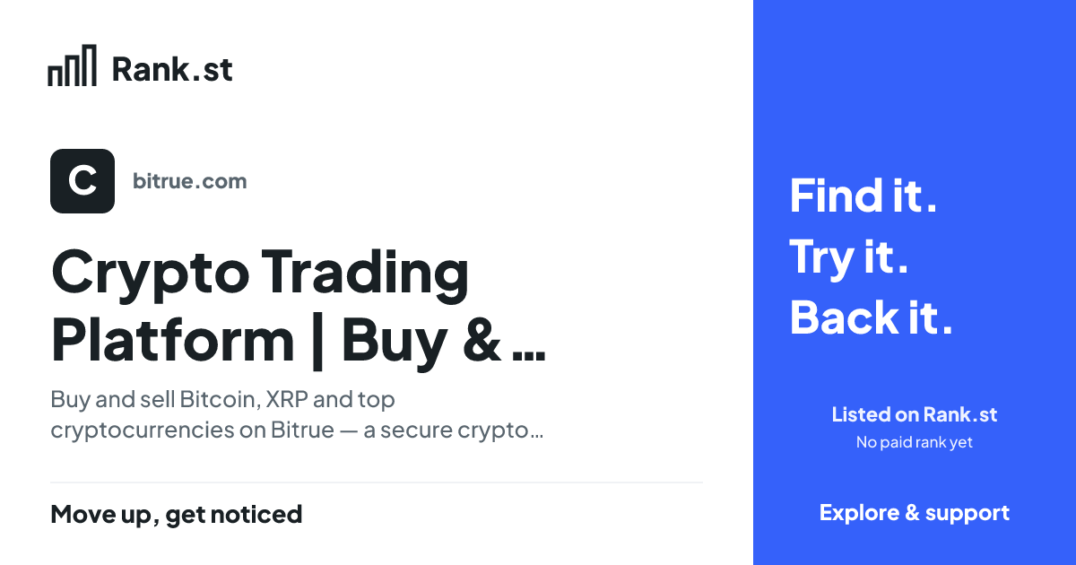 Crypto Trading Platform | Buy & Sell Bitcoin, XRP & Cryptos | Bitrue social card preview