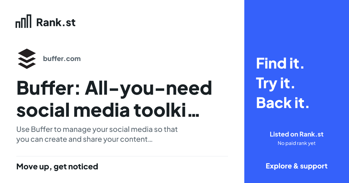 Buffer: All-you-need social media toolkit for small businesses social card preview
