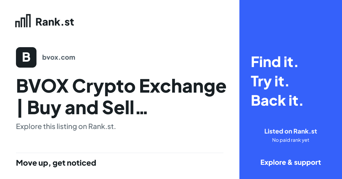 BVOX Crypto Exchange | Buy and Sell Bitcoin and Ethereum social card preview