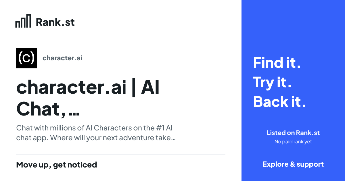 character.ai | AI Chat, Reimagined–Your Words. Your World. social card preview