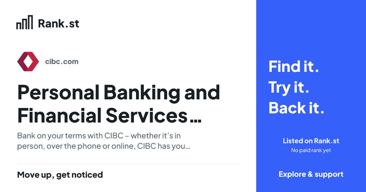 Personal Banking and Financial Services | CIBC social card preview