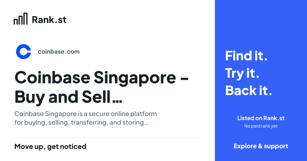 Coinbase Singapore - Buy and Sell Bitcoin, Ethereum, and more with Trust social card preview