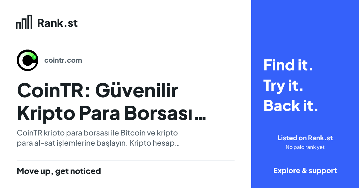 CoinTR: Güvenilir Kripto Para Borsası | Bitcoin Borsası social card preview
