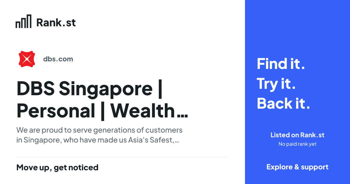DBS Singapore | Personal | Wealth Management | Institutional Banking social card preview