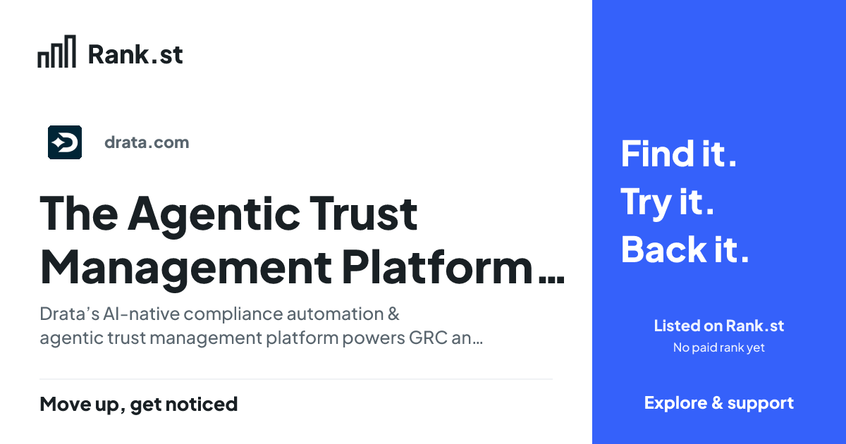 The Agentic Trust Management Platform | Drata social card preview