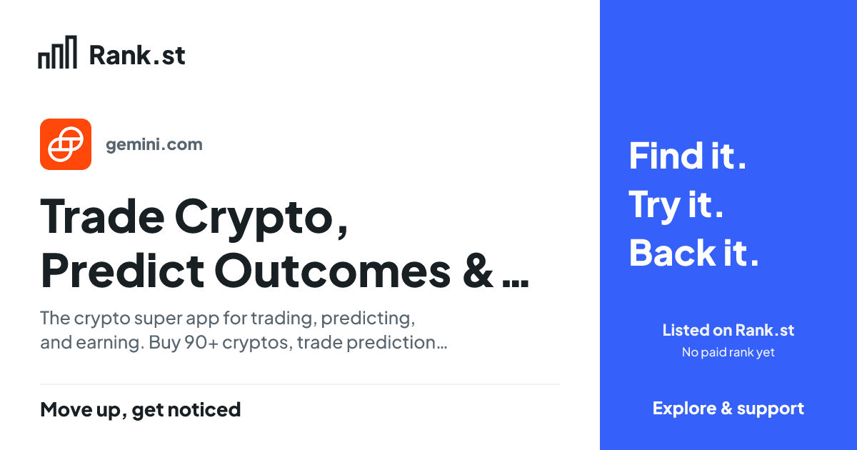 Trade Crypto, Predict Outcomes & Earn — All in One Platform | Gemini social card preview