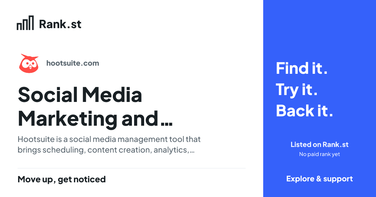 Social Media Marketing and Management Tool | Hootsuite social card preview