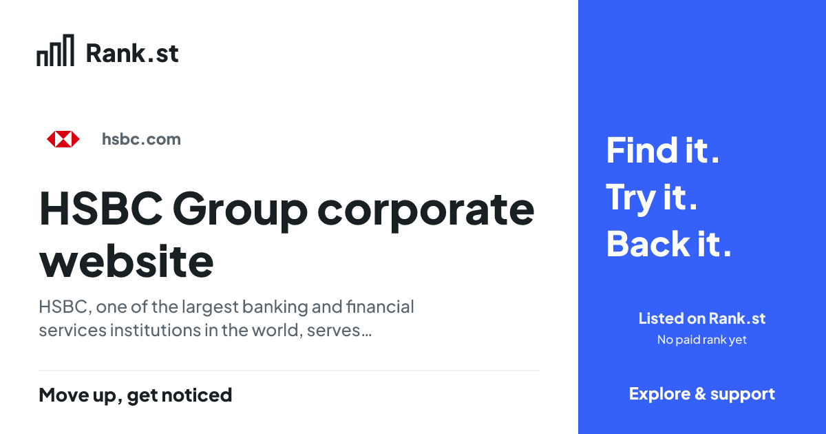 HSBC Group corporate website social card preview