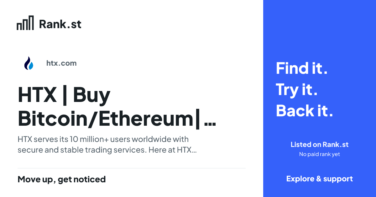 HTX | Buy Bitcoin/Ethereum| Secure cryptocurrency trading platform social card preview