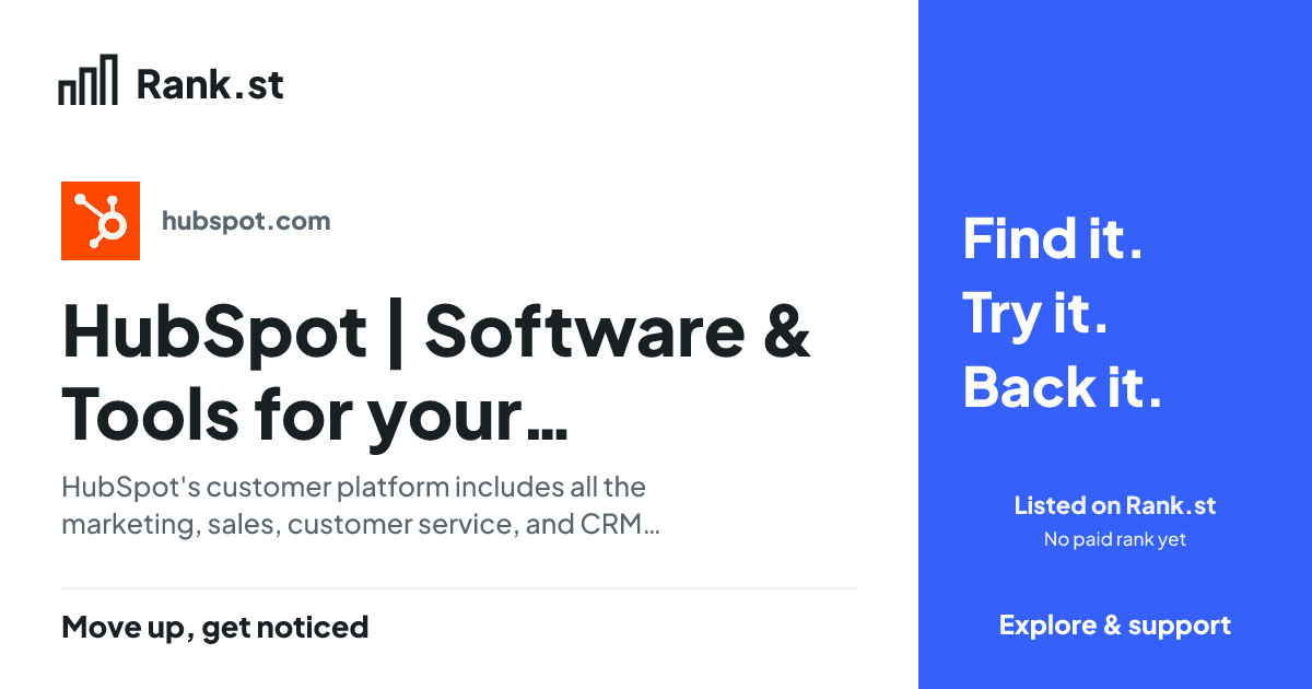 HubSpot | Software & Tools for your Business - Homepage social card preview