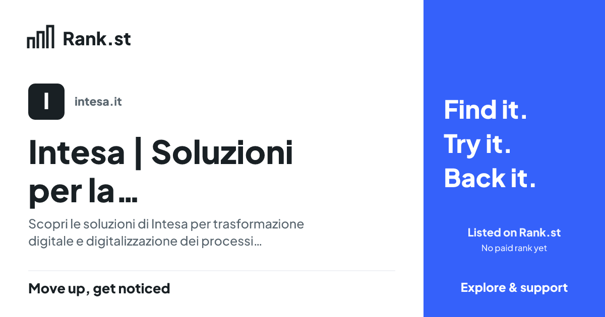 Intesa | Soluzioni per la trasformazione digitale delle aziende. social card preview