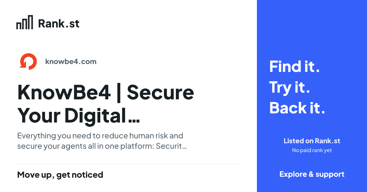 KnowBe4 | Secure Your Digital Workforce: Human + AI social card preview