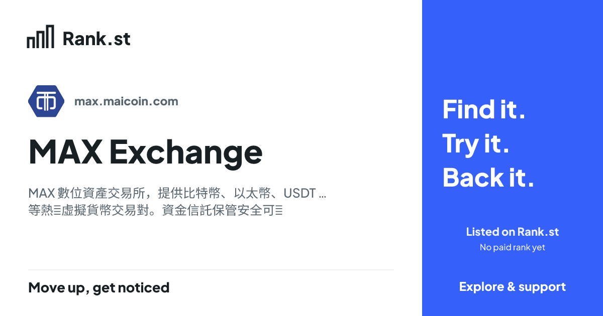MAX Exchange social card preview