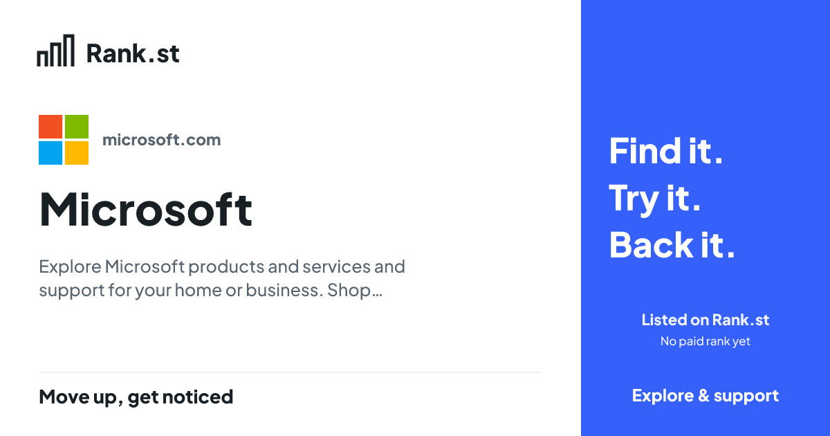 Microsoft social card preview