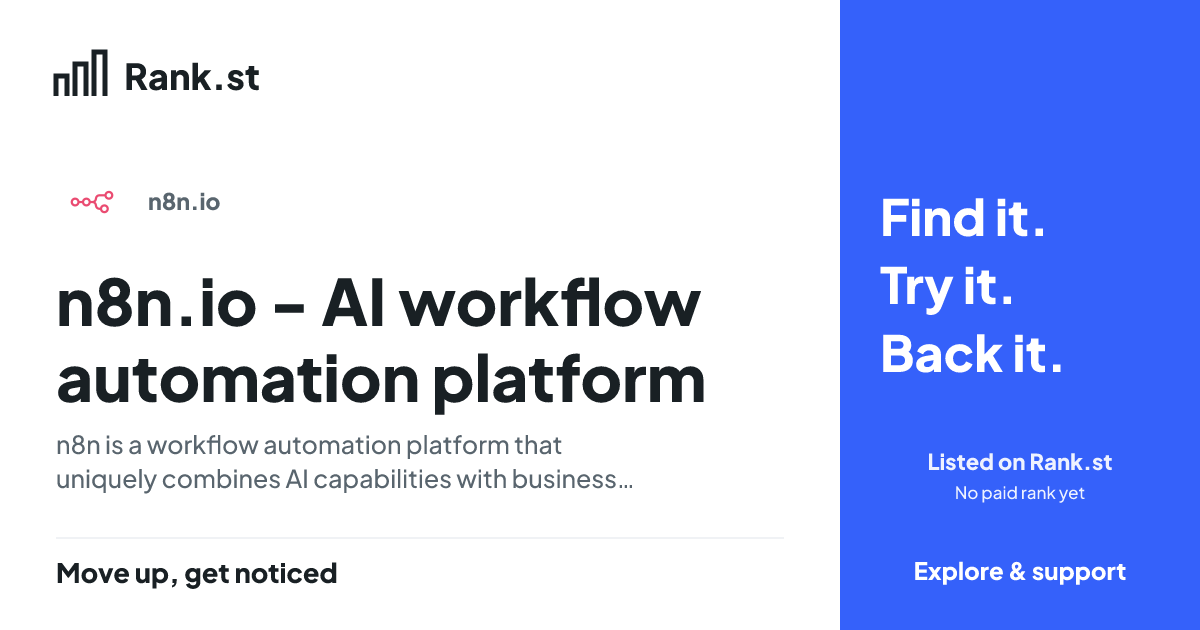 n8n.io - AI workflow automation platform social card preview