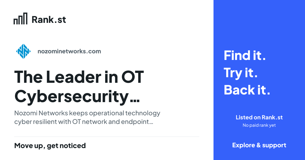 The Leader in OT Cybersecurity Technology | Nozomi Networks social card preview
