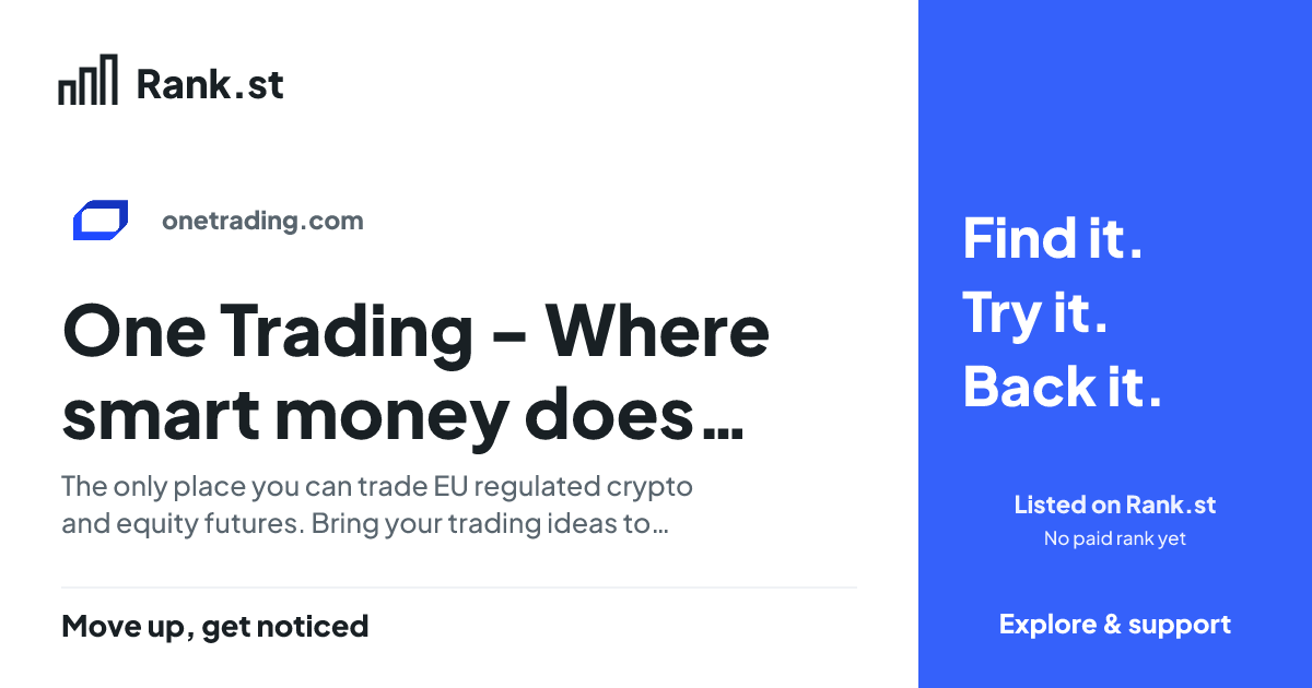 One Trading - Where smart money does more social card preview