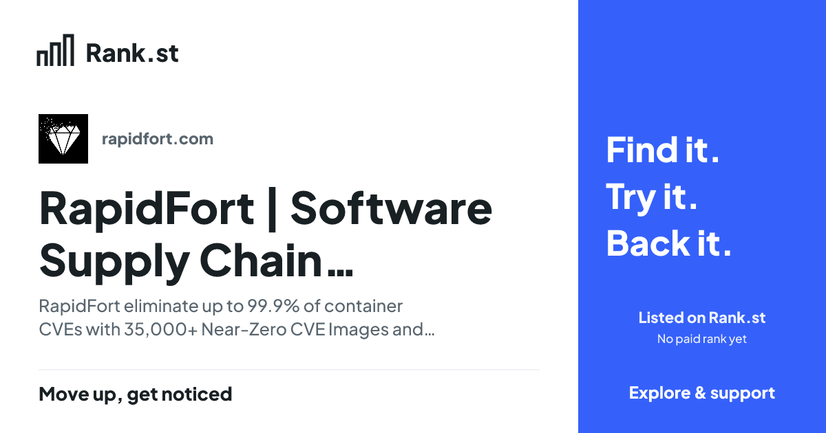 RapidFort | Software Supply Chain Security Platform for Containers social card preview