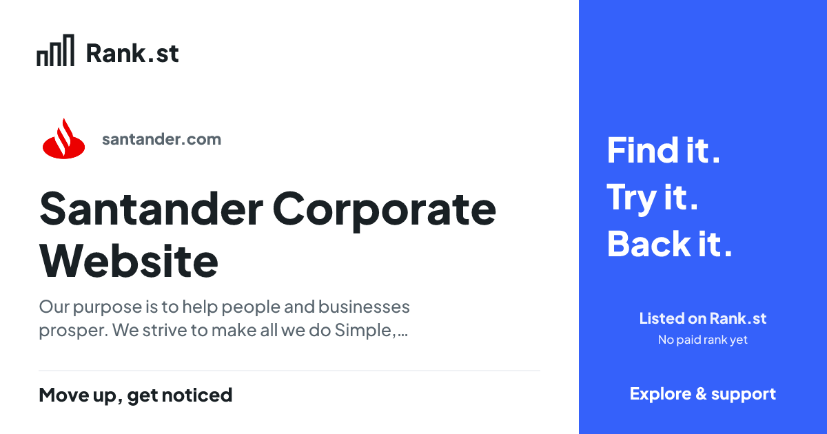 Santander Corporate Website social card preview