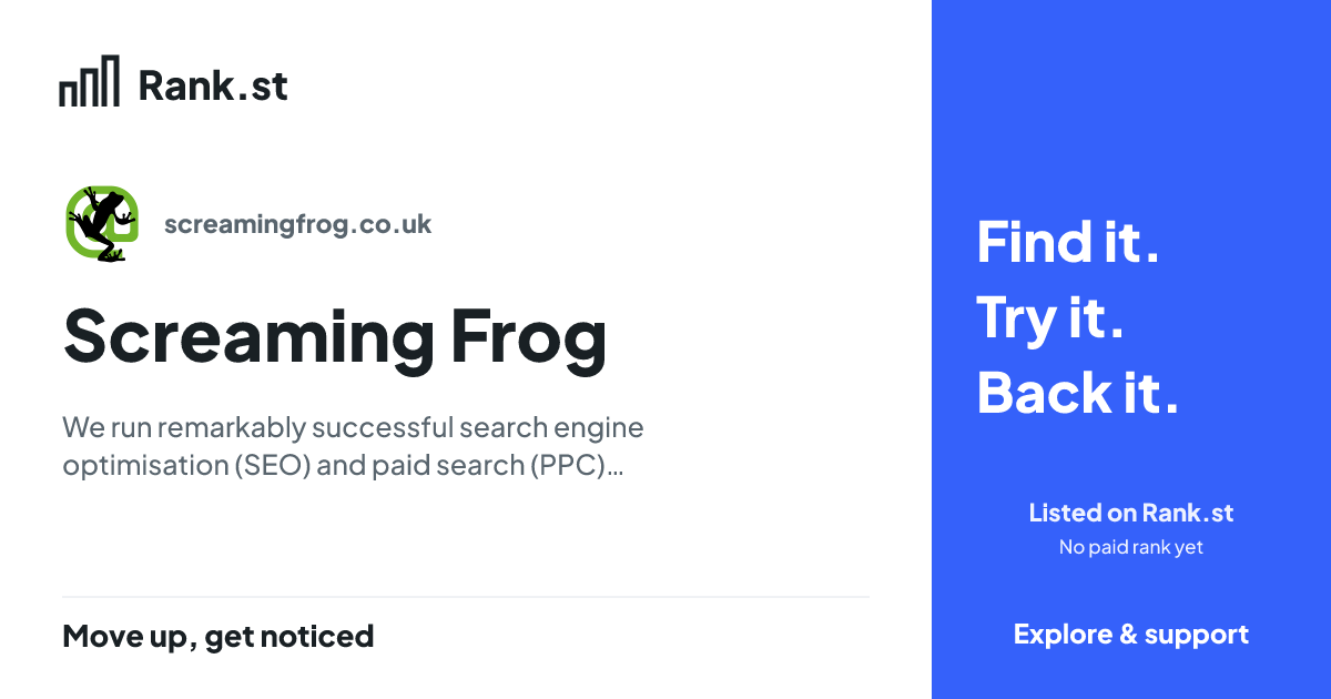 Screaming Frog social card preview