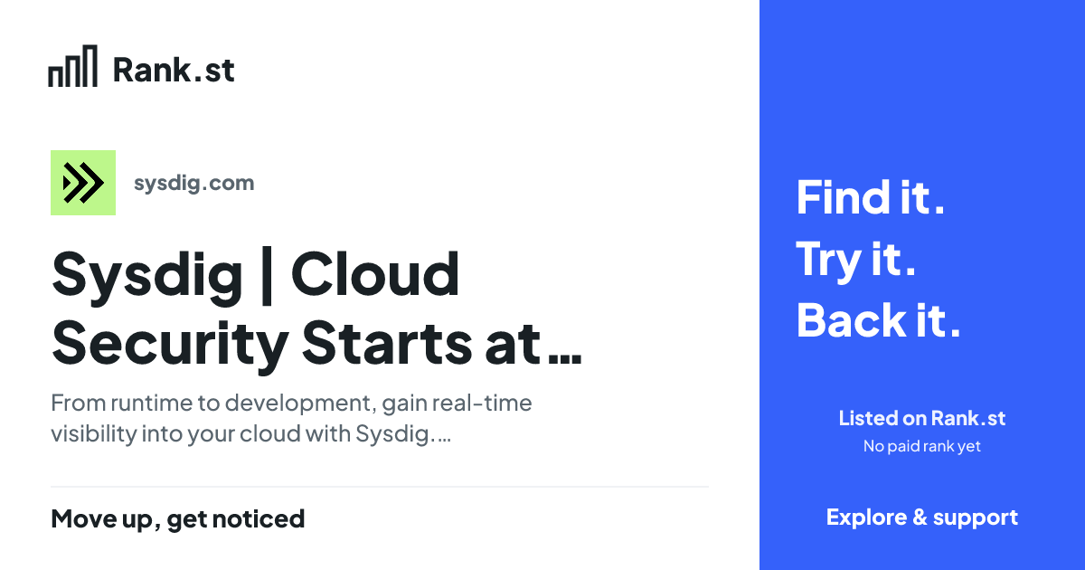 Sysdig | Cloud Security Starts at Runtime social card preview