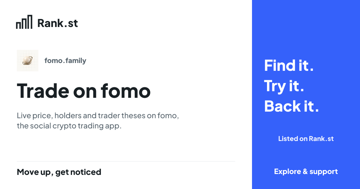 Trade on fomo social card preview