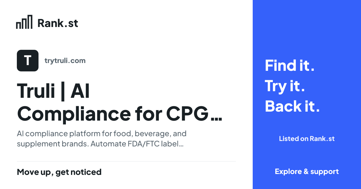 Truli | AI Compliance for CPG Brands social card preview