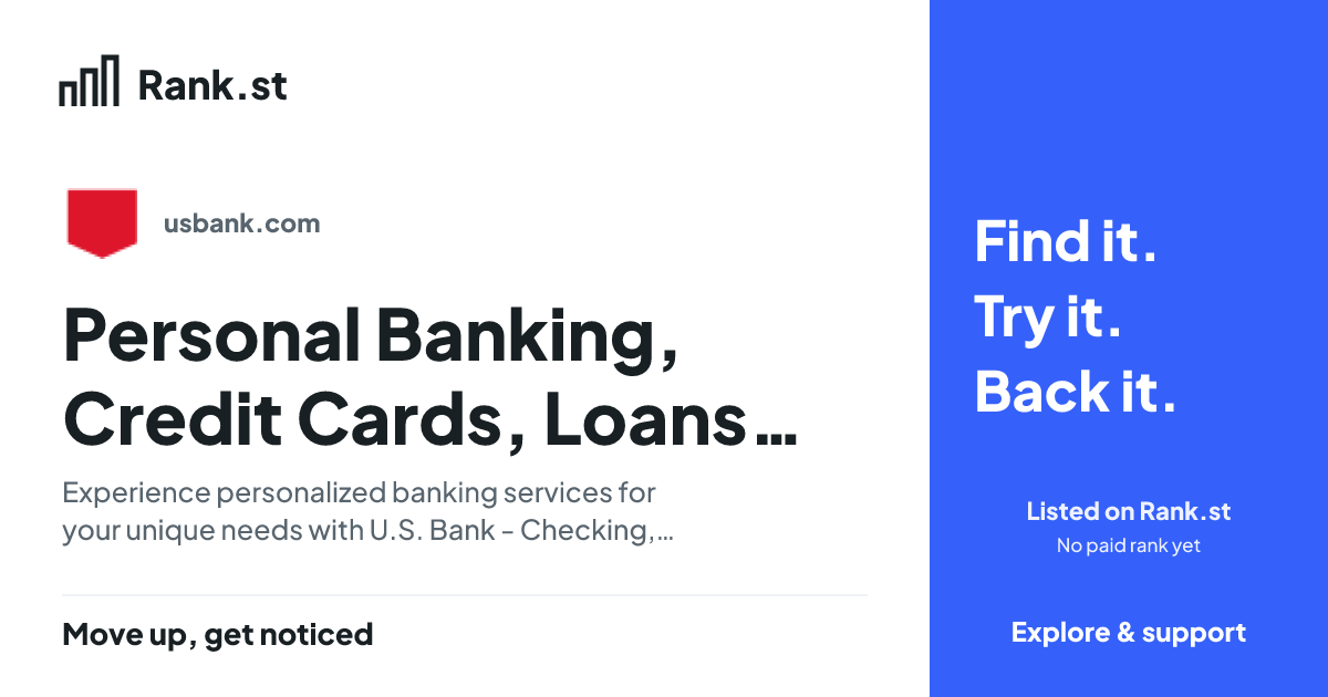Personal Banking, Credit Cards, Loans & Investing | U.S. Bank social card preview