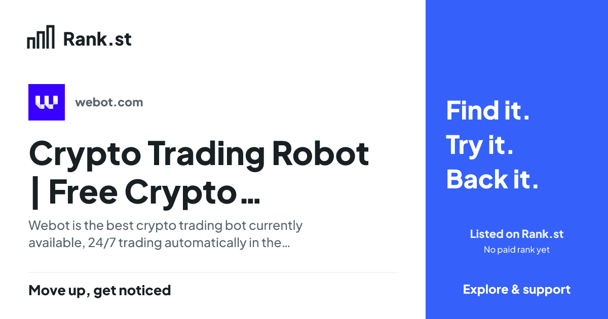 Crypto Trading Robot | Free Crypto Trading Bot | Webot social card preview