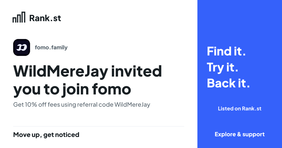 WildMereJay invited you to join fomo social card preview