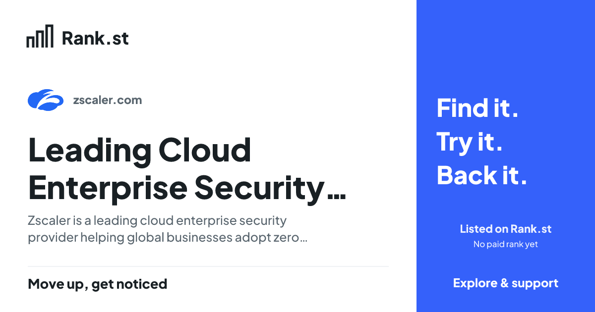 Leading Cloud Enterprise Security Provider for Zero Trust social card preview